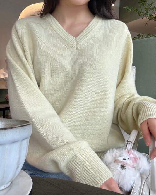 V-Neck Knit Sweater